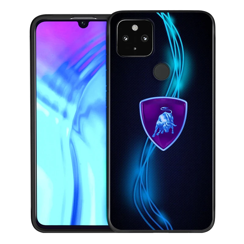 

Luxury Lclamborghini art Shockproof Cover for Google Pixel 5 4 4a XL 5G Black TPU Soft Phone Case