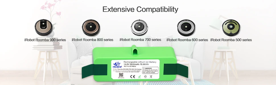 5.2Ah 14,8 V ионно-литиевая Батарея для iRobot Roomba 900 800 700 600 500 Серии 960 980 981 530 560 620 650 770 780 870 с бренда клетки