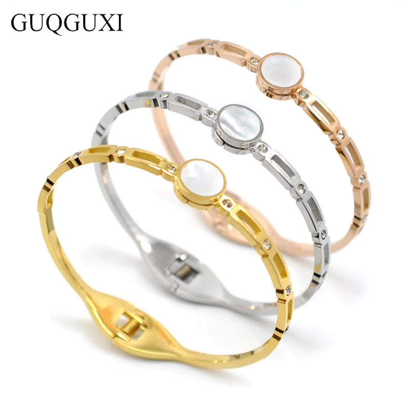GUQGUXI роскошный бренд Пряжка цепочка из кристаллов браслет для женщин браслеты