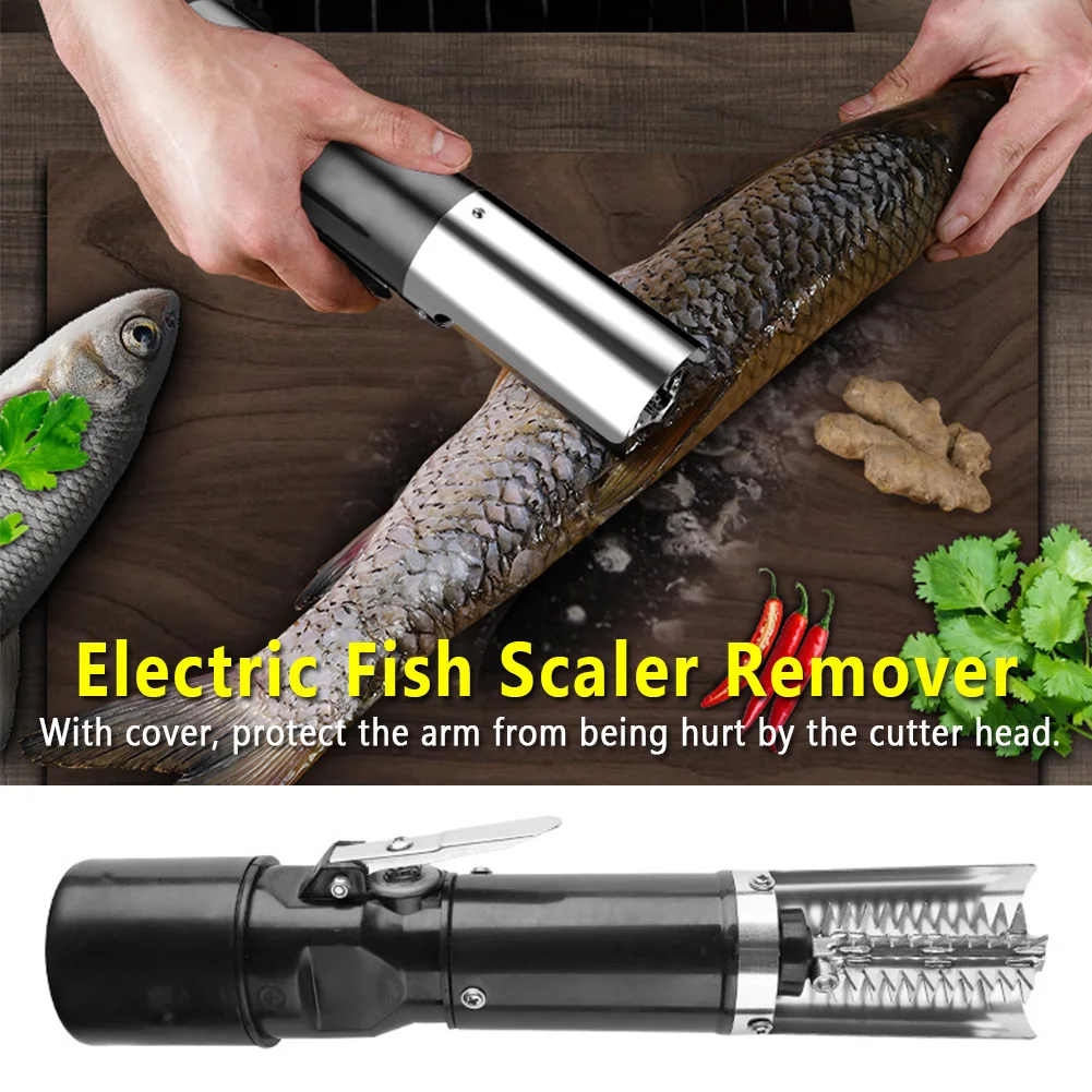 

With Adapter Restaurant Home Kitchen Electric Fish Scaler Remover Wireless Cleaning Tools Multifunction Rechargeable Waterproof