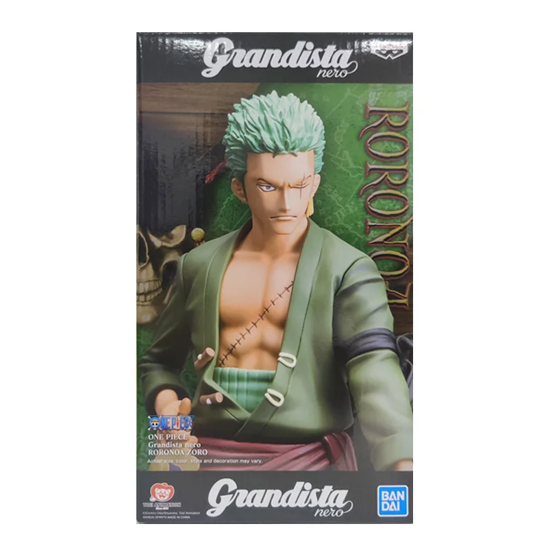 

28CM Original Bandai Anime One Piece Grandista Roronoa Zoro Sword Showdown Boxed Scenery Figure A Birthday Gift for A Friend