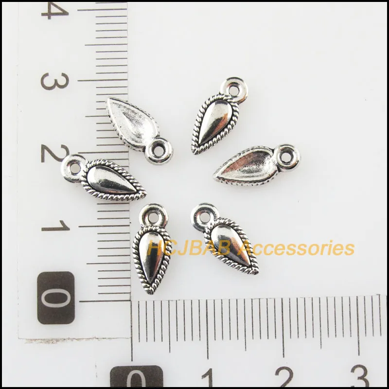 Модные 70 шт. Тибетский Серебристый Цвет Крошечный в виде капли воды каплевидные