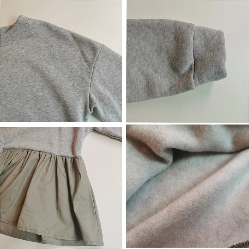 Женская толстовка с рюшами свободная Повседневная Толстовка большого размера на