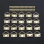 20 шт., золотой треугольник с двойным отверстием, d-образное кольцо, Висячие фото с изображением картины маслом, зеркальная рама, крючок, вешалка, аксессуары для мебели