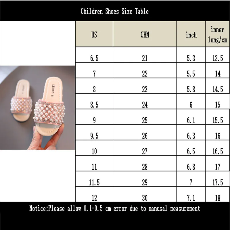 

Girls' sandals summer rhinestones children's slippers, baby beach shoes soft bottom shoes