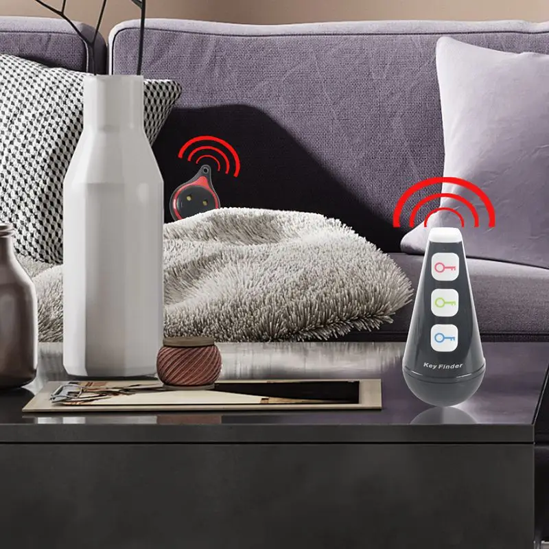 Беспроводной Радиочастотный брелок для поиска ключей локатор со светодиодным