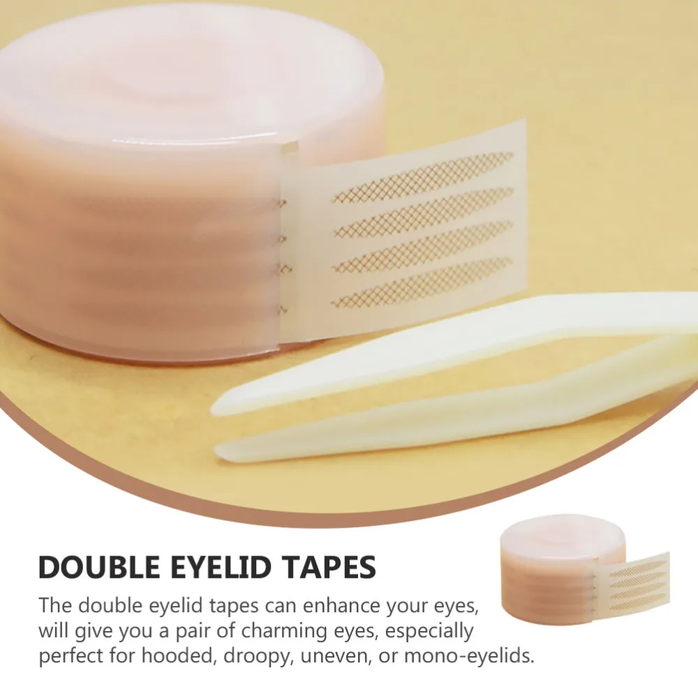 

5 Sets Lace Double Eyelid Stickers Invisible Double Eyelid Pastes with Tweezers