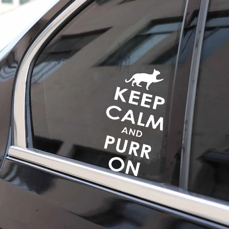 YJZT x см Виниловая наклейка на окно автомобиля с надписью Keep Calm And Purr On Cat's Lover's