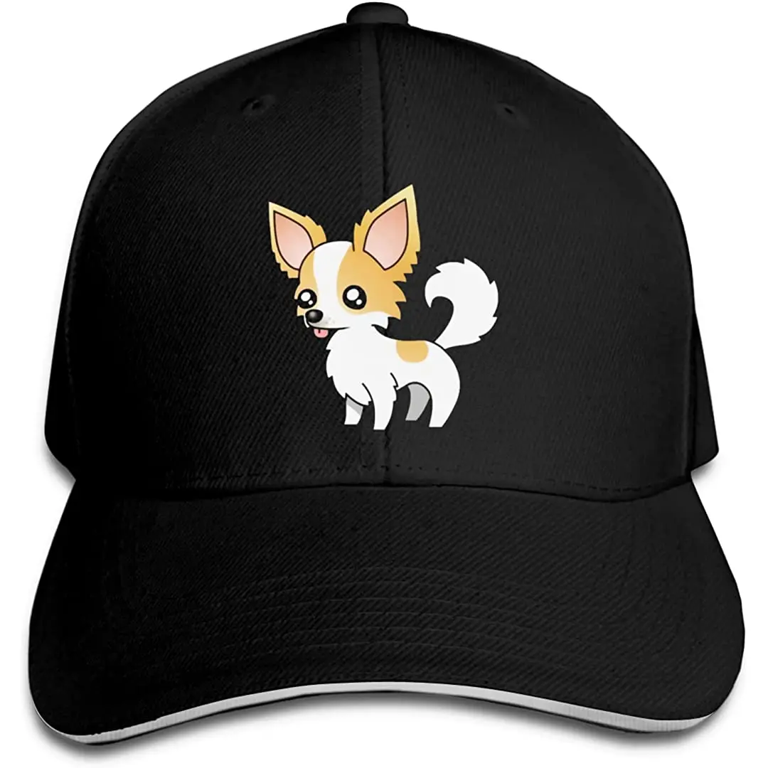 

ChihuahuaCap Baseball Hip Hop Cap Trucker Sandwich Hat for Sports Black