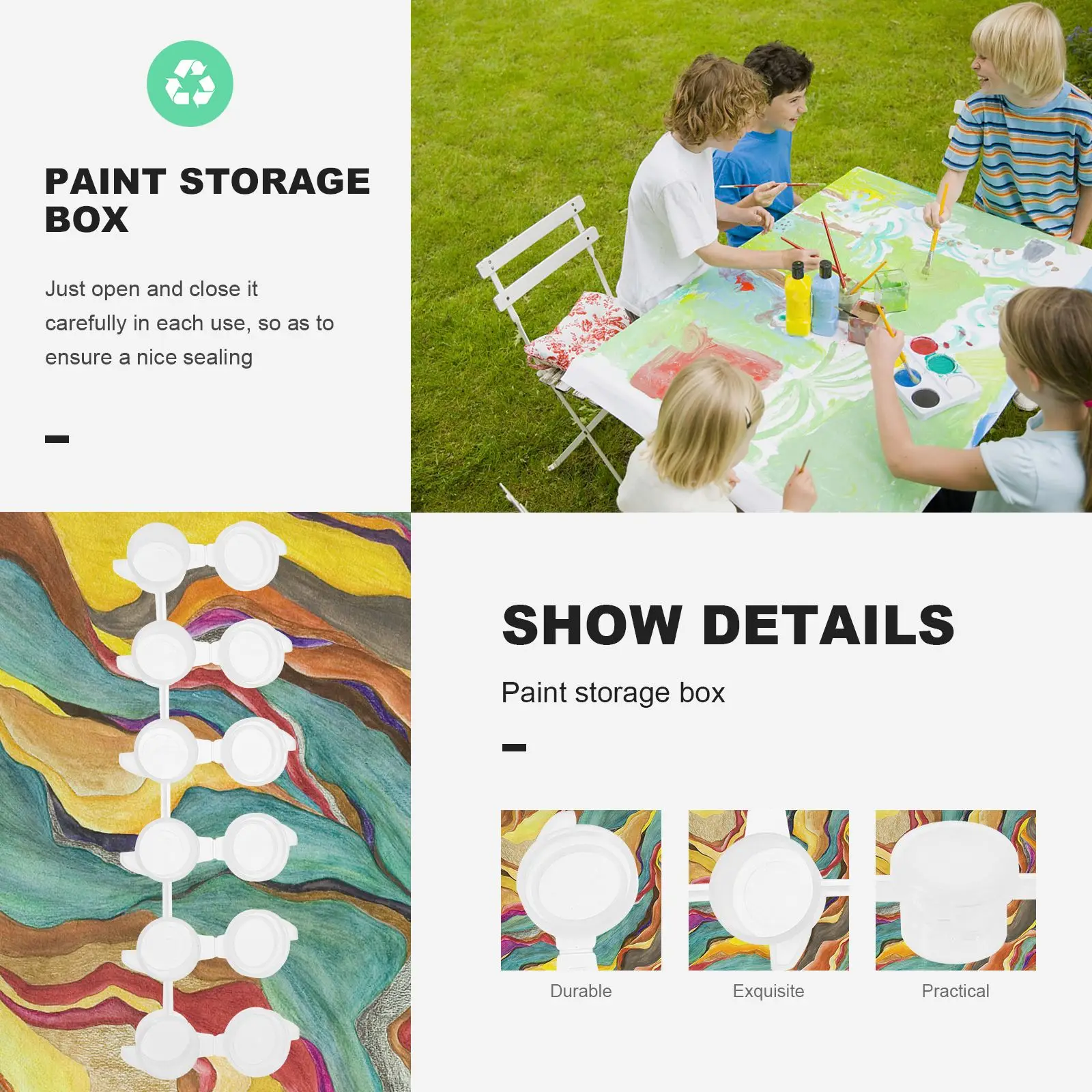 Пустые контейнеры для краски сделай сам 50 шт. 6 в 1 пигментная коробка капсулы