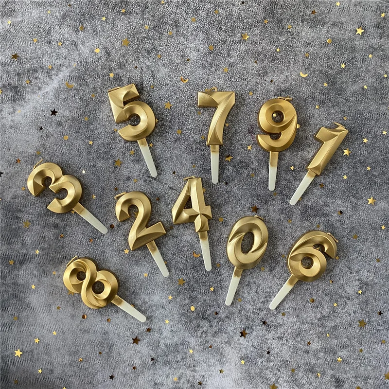 1 шт. цифровые свечи для торта металлические дня рождения свадьбы вечеринки