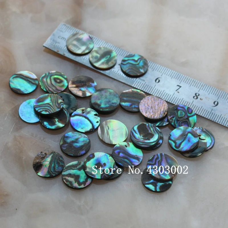 100pcs/lot 12mm 14mm 15mm Natural Round Disk Abalone Pearl shell for DIY Jewelry Slice MOP setting | Украшения и аксессуары