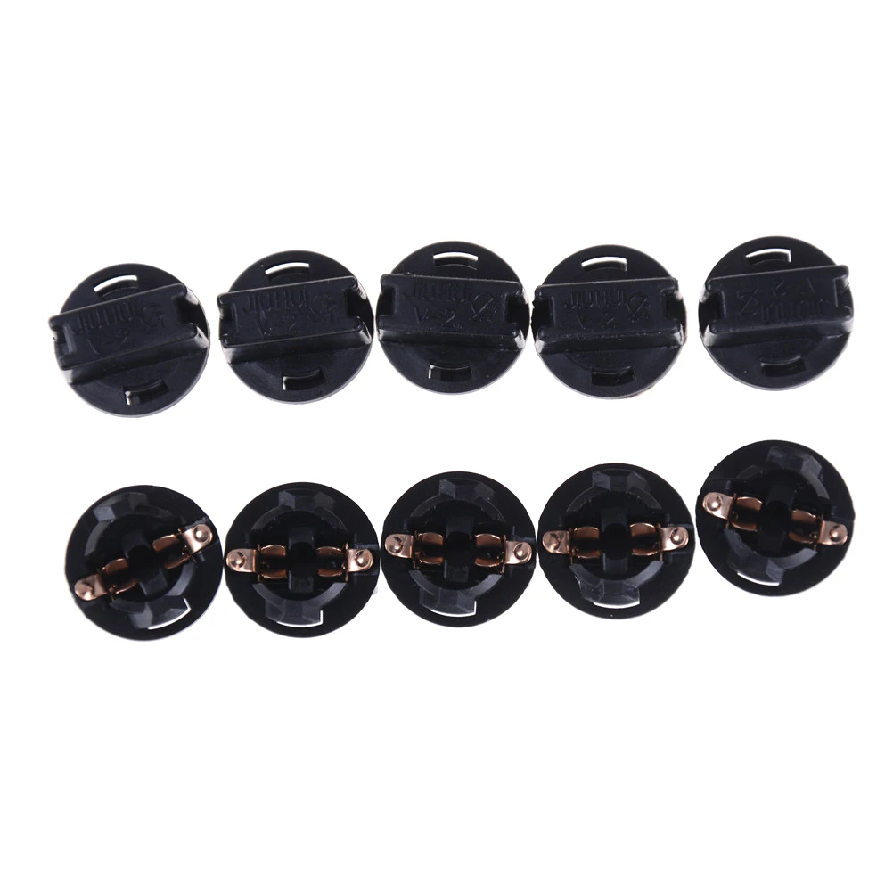 

10PCS T10 Socket Dashboard Instrument Panel Socket T10 W5W 168 192 194 Twist Lock Wedge Bases Lamp Dash Bulb Plug