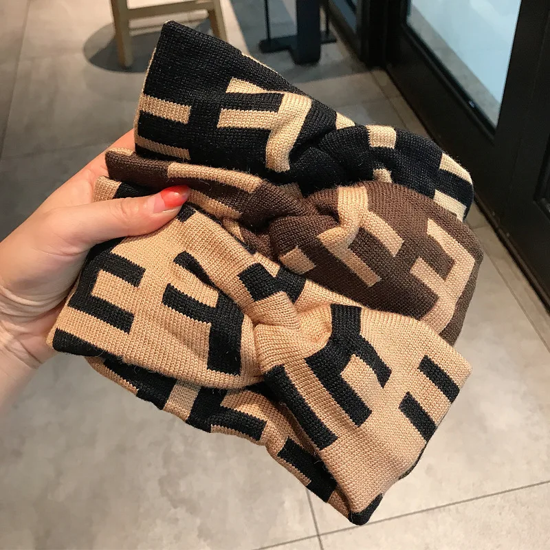 

Fashion 2021 Headbands for women Headwear Elastic hairband Winter knitted Headband warm Hair bands for girls Hair accessories