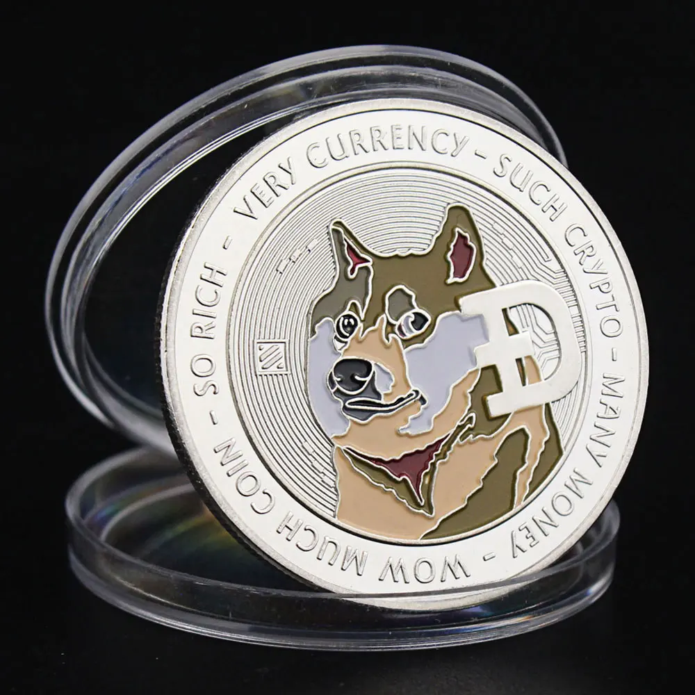 

Dogecoin Cryptocurrency Coin Musk and Doge To The Moon Collectible Physical Crypto Coin Gold Plated Commemorative Coin