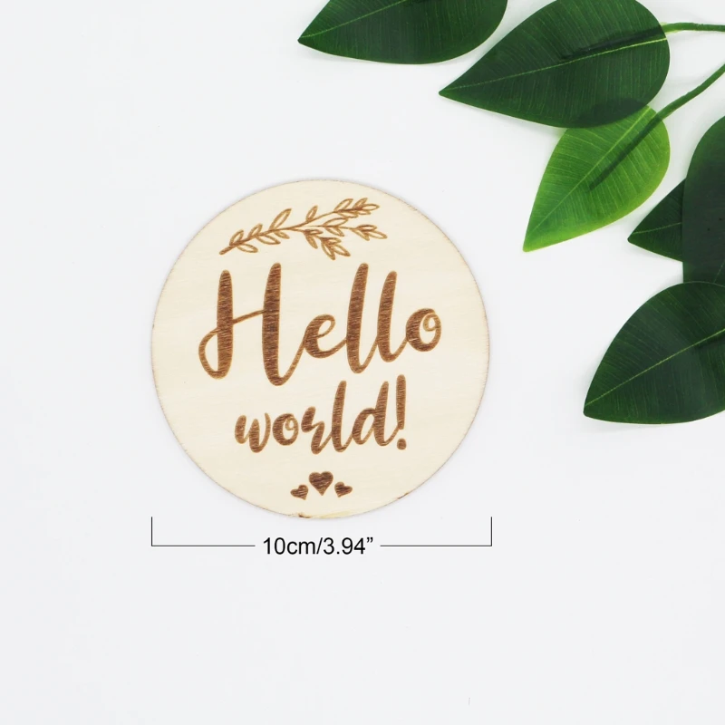 Tarjetas de madera mensuales para beb&eacute;, juegos de regalos para ducha de reci&eacute;n nacido, tarjetas de hitos, accesorios para fotos P31B-2