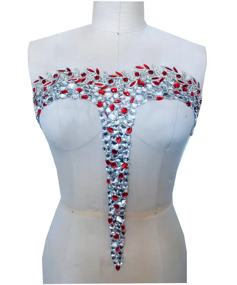 Разноцветные стразы корсет Аппликация из бисера кристаллы отделка свадебное