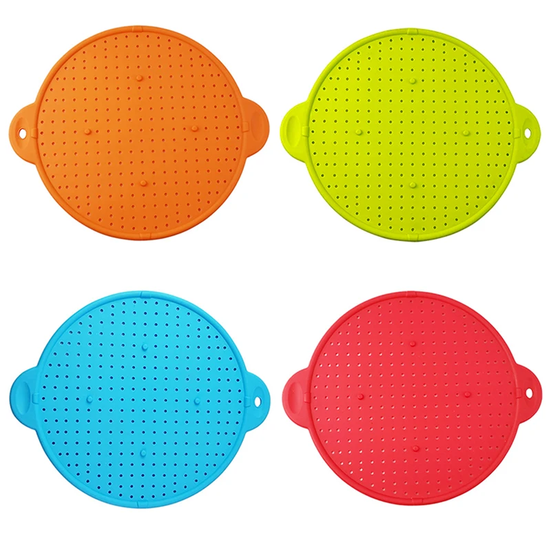 

3 in 1 Multifunction Cookware Silicone Splatter Guard Screen Pan Skillet Cover lid Spill Stopper Pot Splatter Screen Strainer