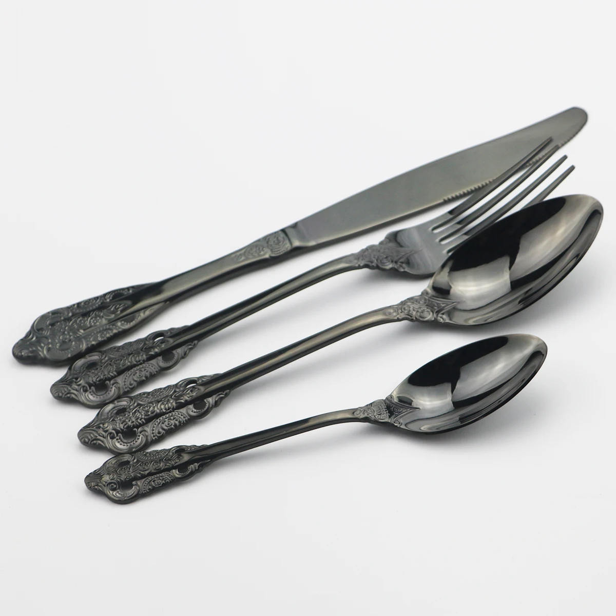 Набор столовых приборов набор с зеркальной розой нержавеющая сталь посуда роза