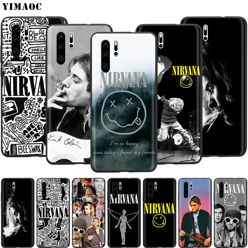 Чехол YIMAOC Nirvana Kurt Cobain для Huawei Mate 30 20 Honor Y7 7a 7c 8c 8x 9 10 Nova 3i 3 Lite Pro Y6 2018 P30 P smart|Бамперы| |