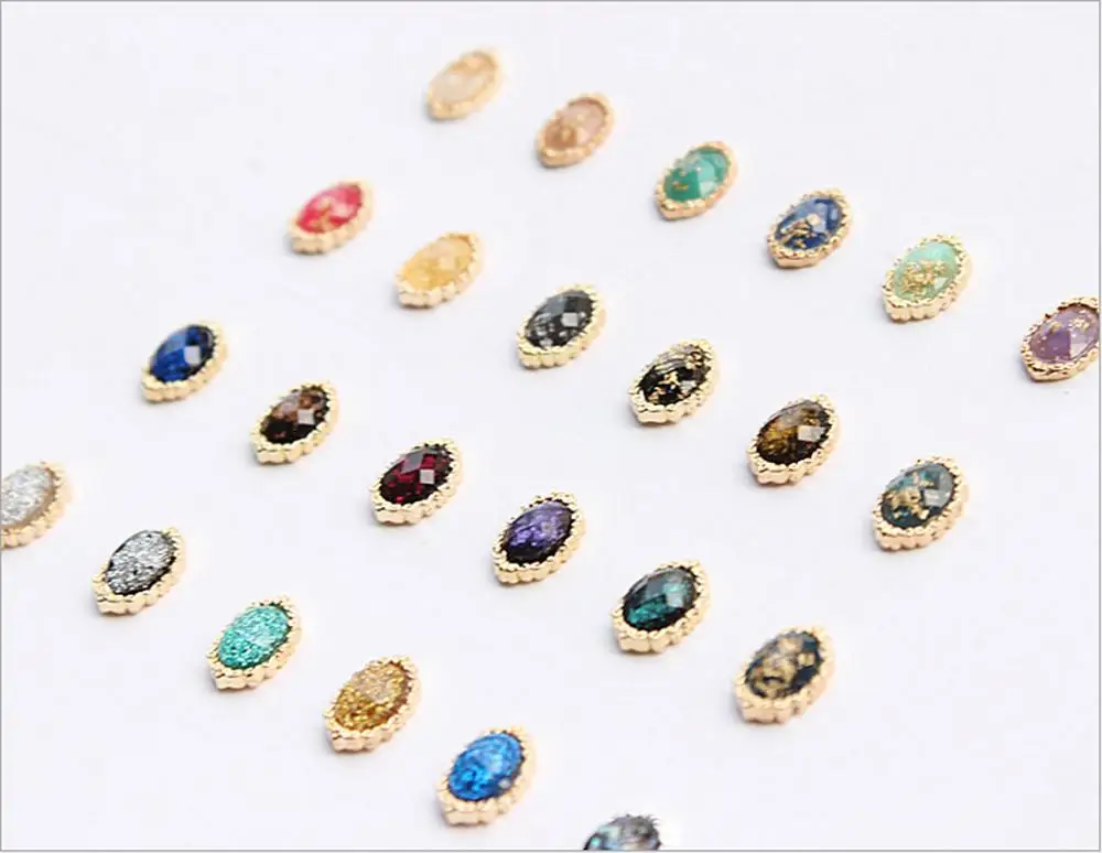 10 шт. украшения для ногтей из металлического сплава 75 Золотая фольга смола