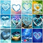 EverShine алмазная вышивка Сердце алмазная мозаика декорации Декорации крестом картина стразы искусство декор для дома