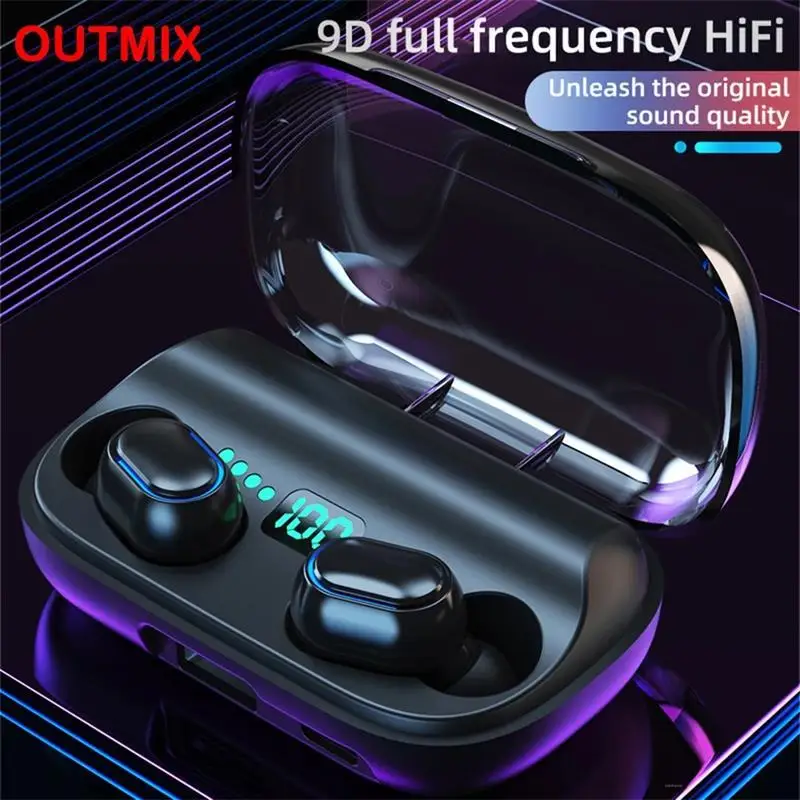 

T11 TWS Bluetooth Earphones 5.0 Wireless Headphones 9D Stereo Waterproof Earbuds With LED Digital Display Headsets Wake Up Siri