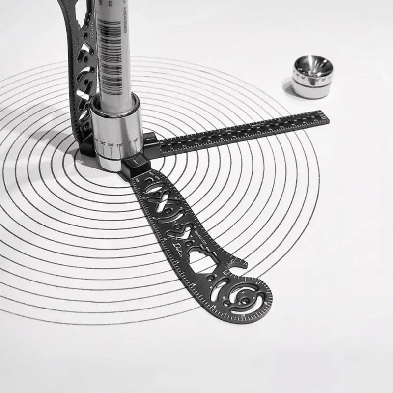 Многофункциональная линейка для рисования магнитный инструмент EDC Мини-открывалка для бутылок в форме гаечного ключа компас транспортир шаблон для рисования