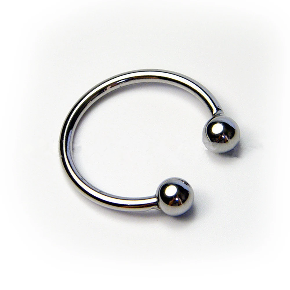 Двойные бусины из нержавеющей стали семенное кольцо для мужчин не повреждает