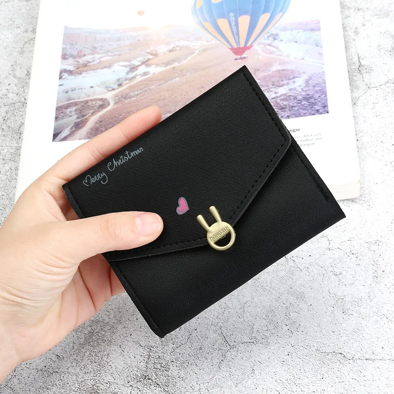 Известный бренд милый кролик женский кожаный кошелек маленький тонкий короткий