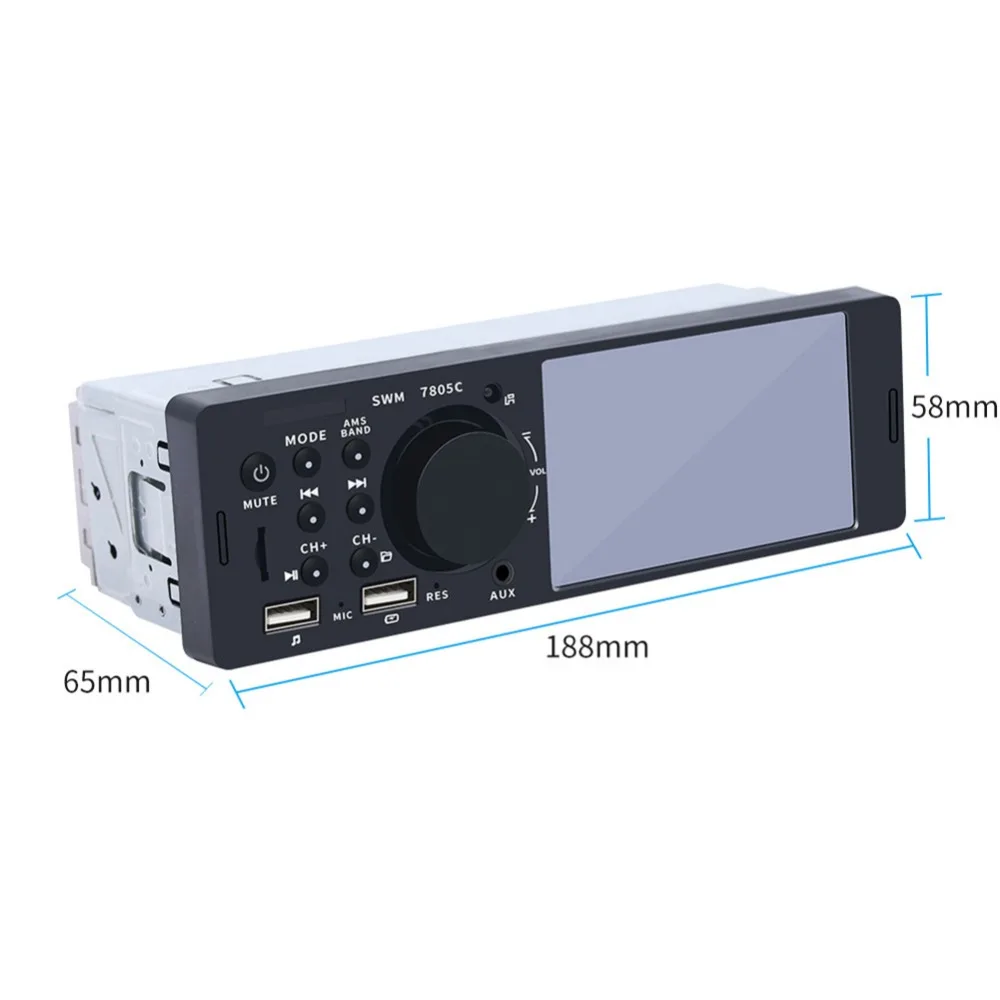 4,1 дюймов HD Автомобильный DAB+ Радио Стерео FM AM WMA Bluetooth MP5 сенсорный экран Автомобильный плеер Udisk