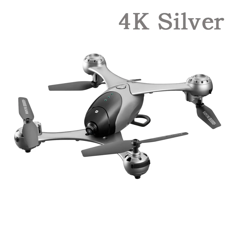 Дрон 4k Квадрокоптер следуй за мной Дроны с камерой HD 4K двойная камера Fpv гоночный Дрон Профессиональный Радиоуправляемый квадрокоптер с камерой - Цвет: 4K Silver
