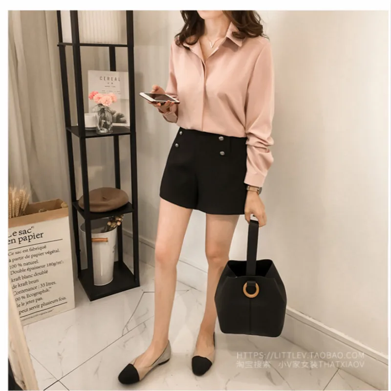 

Aurkrrvn Chiffon Korean Style Autumn Shirts Womans Solid Office Lady Long Sleeve Blouse Shirts Women Casual Blouse Tops Workwear