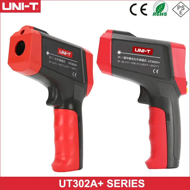 

UNI-T UT302A+ UT302C+ UT302D+ Non-Contact Temperature meter infrared Temperature Gun LCD backlight,Laser IR Infrared Thermometer
