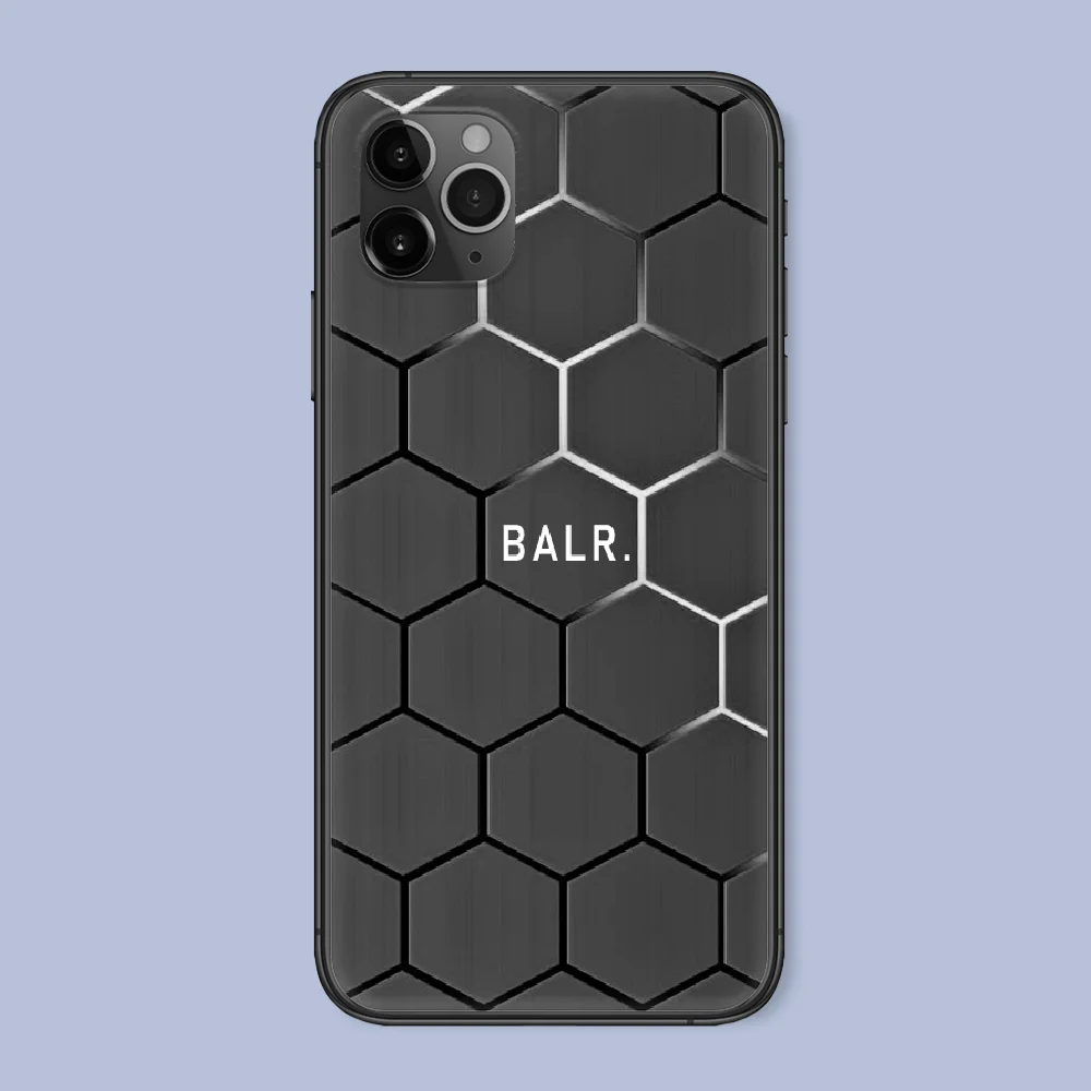 

Fashion BALR Brand Phone Case For Iphone 4 4s 5 5S SE 5C 6 6S 7 8 Plus X XS XR 11 12 Mini Pro Max 2020 black Cell Tpu Hoesjes