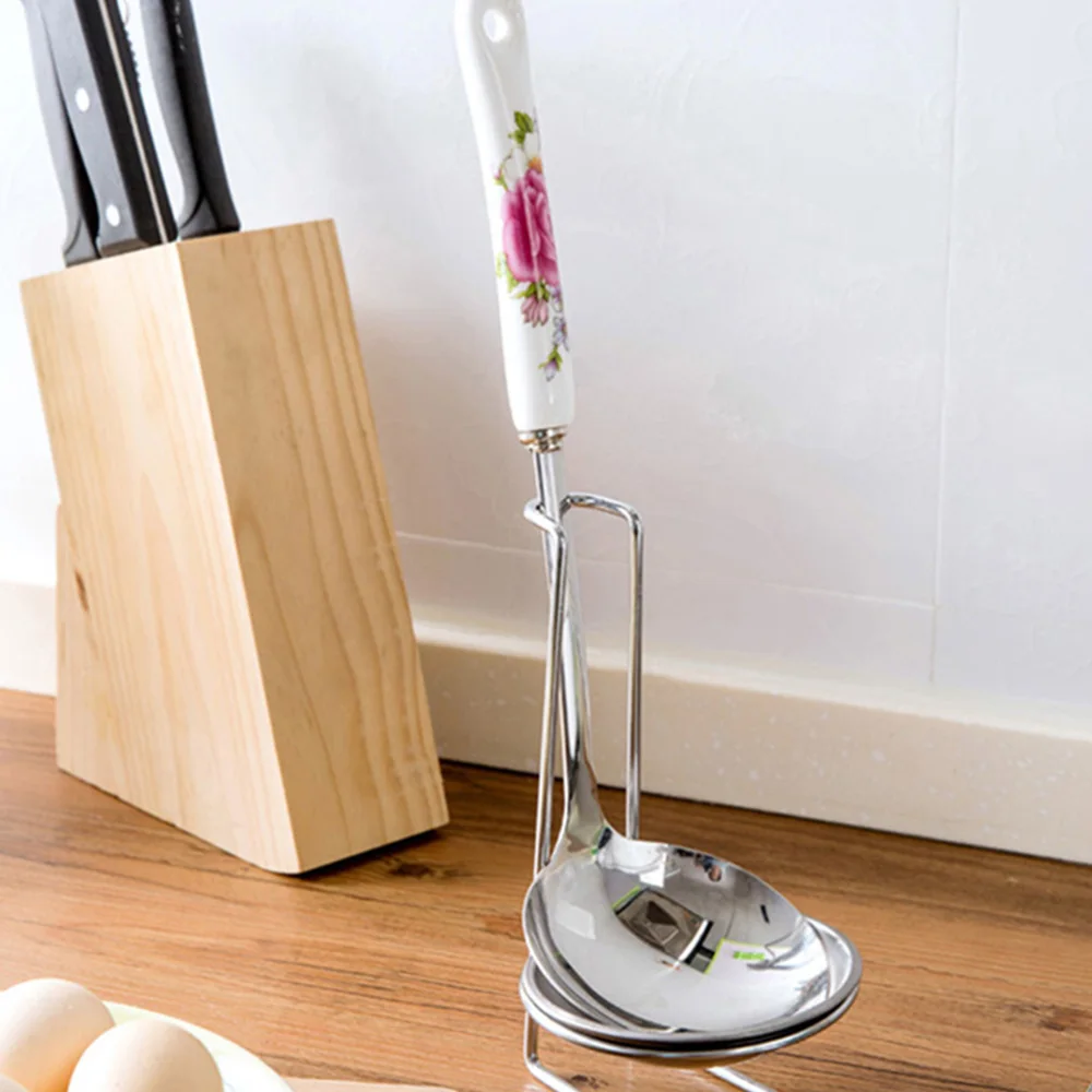 

2pcs Hot Pot Ladle Holders Stainless Steel Soup Ladle Racks (Assorted Color)
