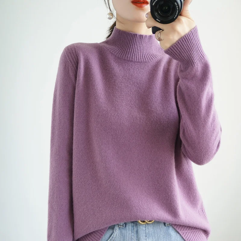 

Лидер продаж, женский свитер лучшего размера 110 см, вязаные пуловеры из 100% чистой шерсти, новинка зимы 2020, модные плотные теплые Топы 6 цветов ...