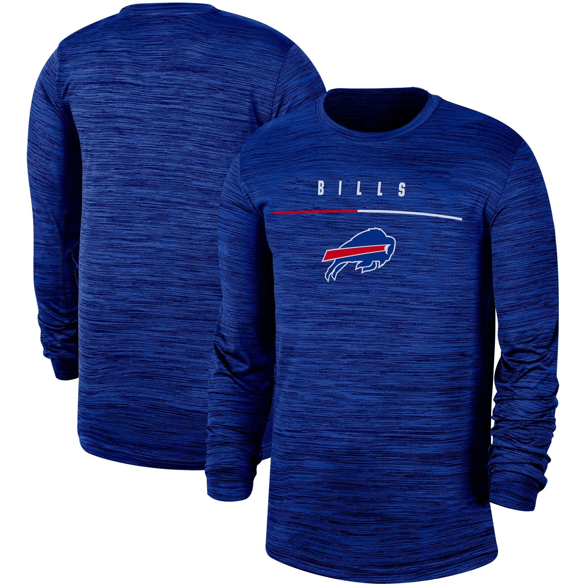 

Men Buffalo Royal Sideline Bills Legend Velocity Travel Performance Long Sleeve T-Shirt