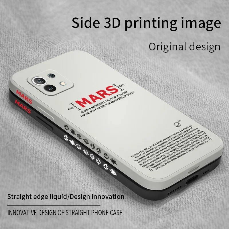Mars Text Phone Case For Xiaomi Mi 11 10T 10 lite 9T Note 10 Redmi Note 9 9T 8 8Pro 7 7Pro 9 9A K40 K30 Cover