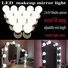 2610 светодиодный 14 светодиодные лампы, световая лента для макияжа, 3 режима, Затемняющая настольная лампа для платья, USB, голливудская лампа для зеркала для макияжа на зеркале