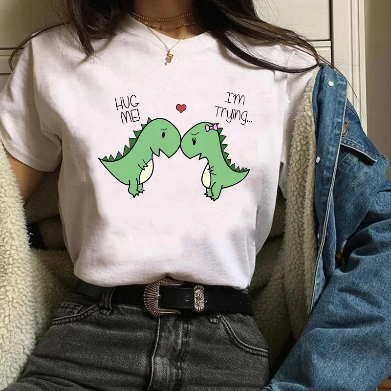 Женская одежда с принтом модная женская рисунком динозавра 90s Love женские