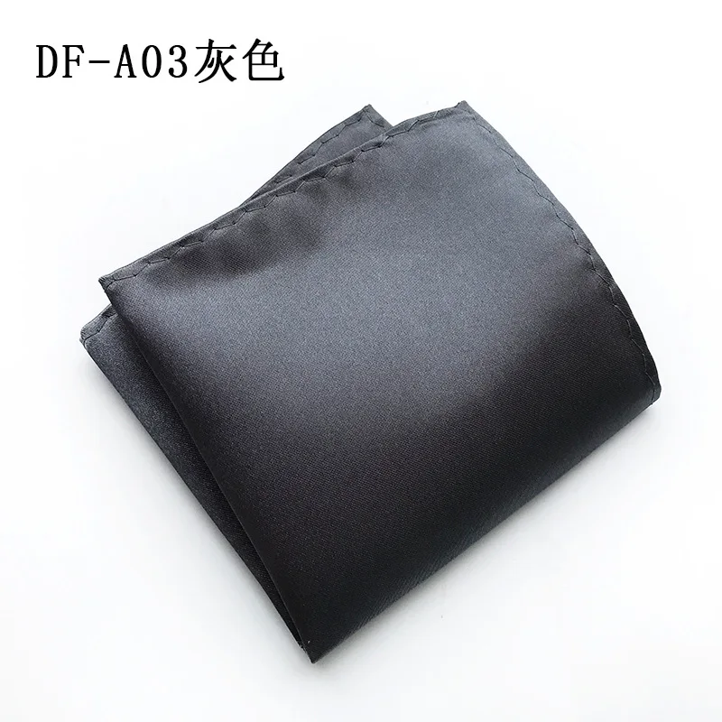 

Linbaiway Handkerchiefs Men Classic Business Polyester Solid Pocket Square Hanky Chest Towel for Wedding Party Custom Logo