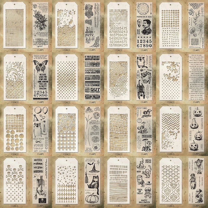 Новинка 2021 прозрачный штамп и трафарет в виде скелета зомби для Хэллоуина