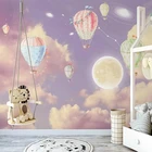 Настенные самоклеящиеся обои по индивидуальному размеру, 3D Фэнтези, звездное небо, воздушный шар, Настенная картина для детской спальни