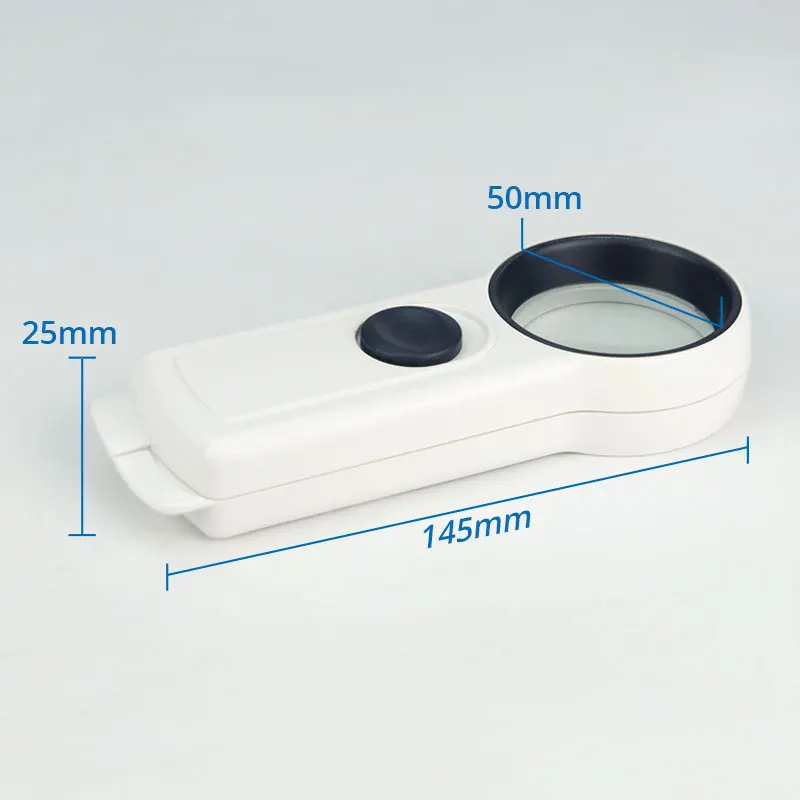Увеличительное стекло для чтения 6 х50 мм|pocket loupe|magnifier illuminatedilluminated magnifying glass |