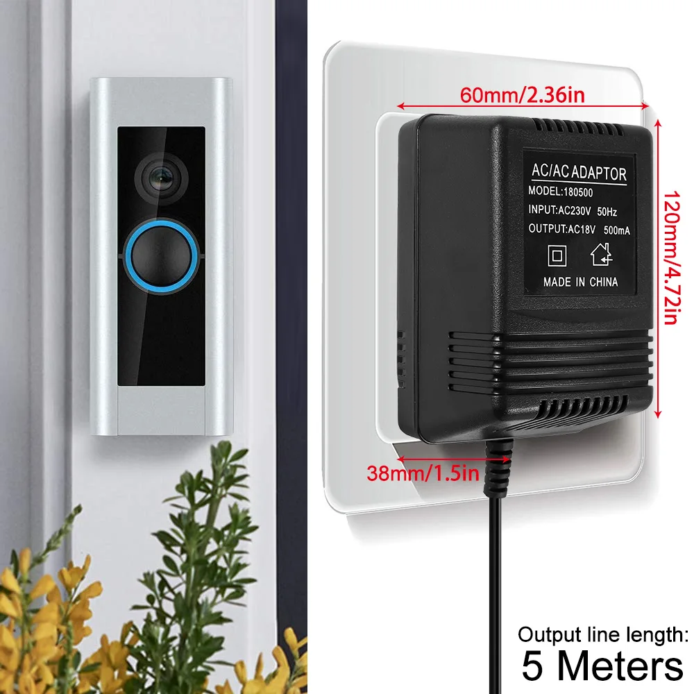 18 В AC трансформатор зарядное устройство для Wifi беспроводной дверной звонок