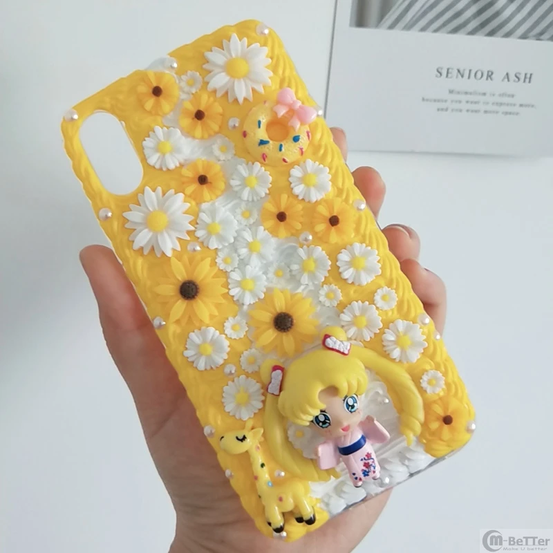 Для Samsung note 8/9/10plus DIY чехол 3D Сейлор Мун для телефона Galaxy s8/s9/s10 + s6/s7edge ручной работы
