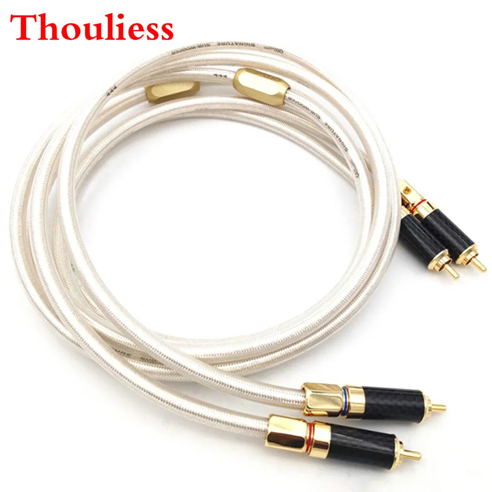 Thouliess HiFi Liton посеребренный двойной фильтр аудио/видео сигнальный кабель RCA с