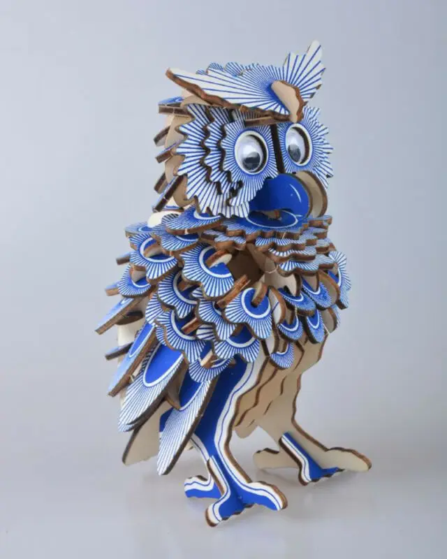 

Hot Selling Baby DIY Puzzle Toys 3D Owl Wooden Puzzle Jigsaw Wood Craft Modelling Toy Kit Kids DIY Educational Toy
