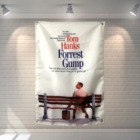 forrest gump is biography classic movies cloth flag banners accessories bar billiards hall studio theme wall hanging decor
